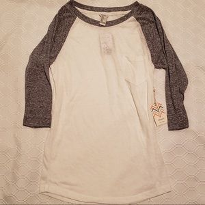 Grey and White Baseball T-Shirt